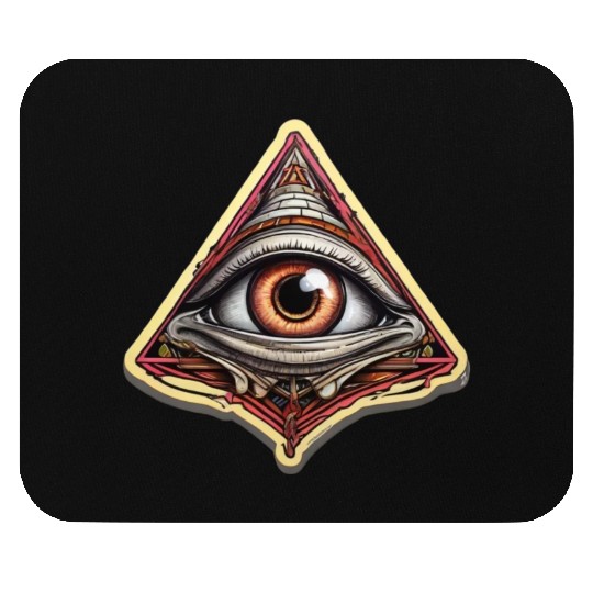 Illuminati one eye symbol of freedom world society Mouse Pads