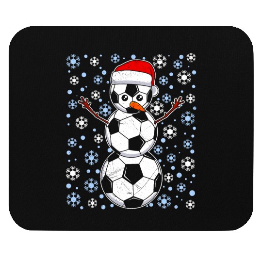Soccer Fan Snowman Snowflakes Winter Lover Mouse Pads