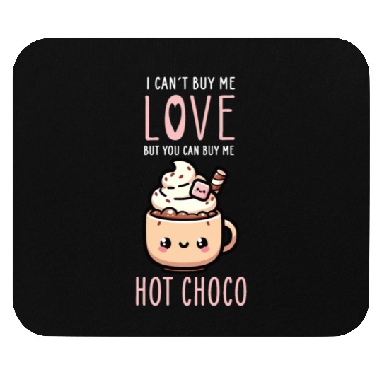 Warm Embrace of Sweet Hot Chocolate - Cozy Love Mouse Pads