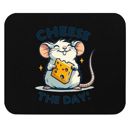 Mouse with cheese Mouse Pads
