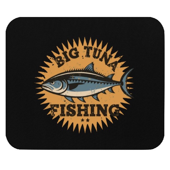 Big Tuna Fishing Vintage Design Mouse Pads