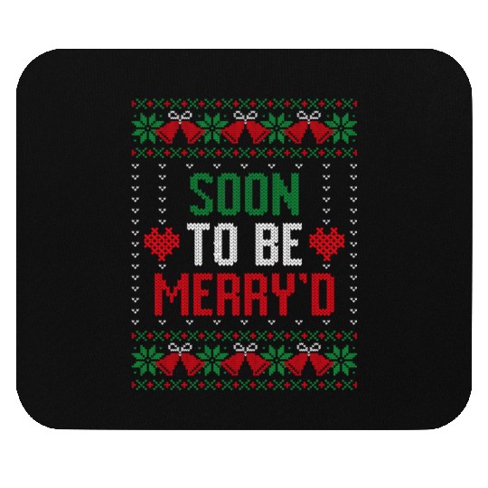 Soon to be Married Merry'd Xmas Bride and Groom Mouse Pads
