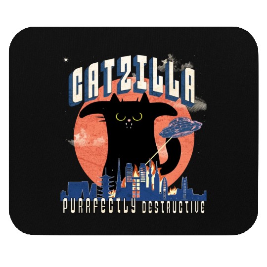 Catzilla king of cats,movie parody Mouse Pads
