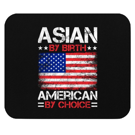 Asian American US Flag Mouse Pads