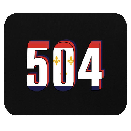 504 Area Code New Orleans Louisiana Map Number Mouse Pads