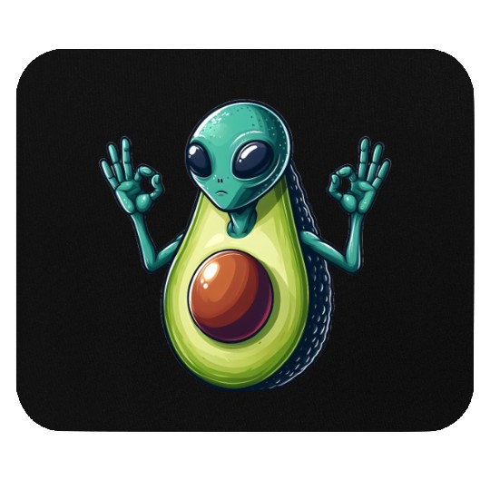 Avocado alien Mouse Pads