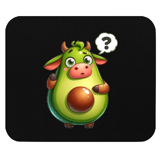 Avocado cow Mouse Pads