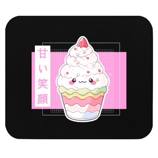Kawaii Strawberry Cupcake Cute Pastel Japanese Aes Mouse Pads