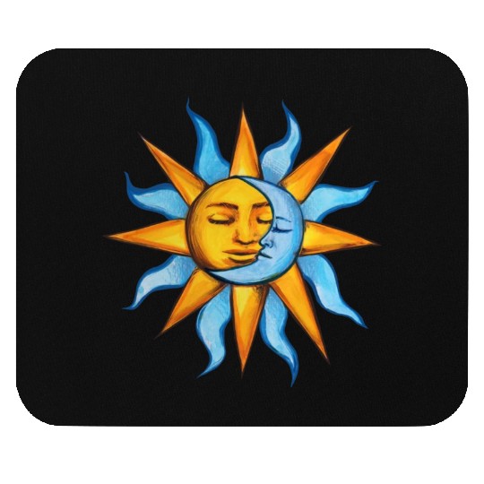 sun moon Mouse Pads