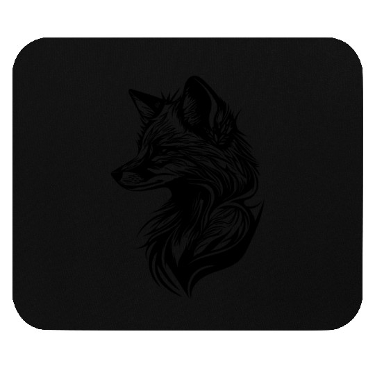 Tattoo Style Fox Portrait In Flowing Lines Mouse Pads