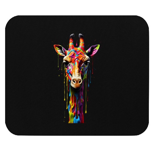 Rainbow Giraffe Mouse Pads