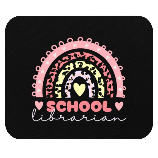 School Librarian Rainbow Mouse Pads