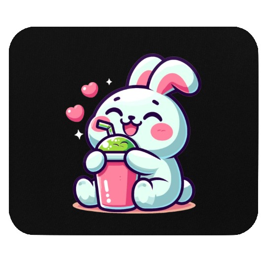 Rabbit Bubble Tea Kawaii Mouse Pads