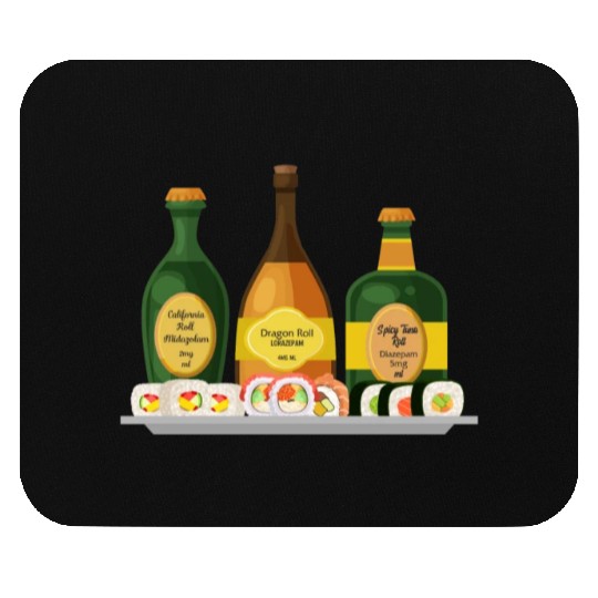 Nurse Mouse Pads, Dragon Spicy Tuna California Roll