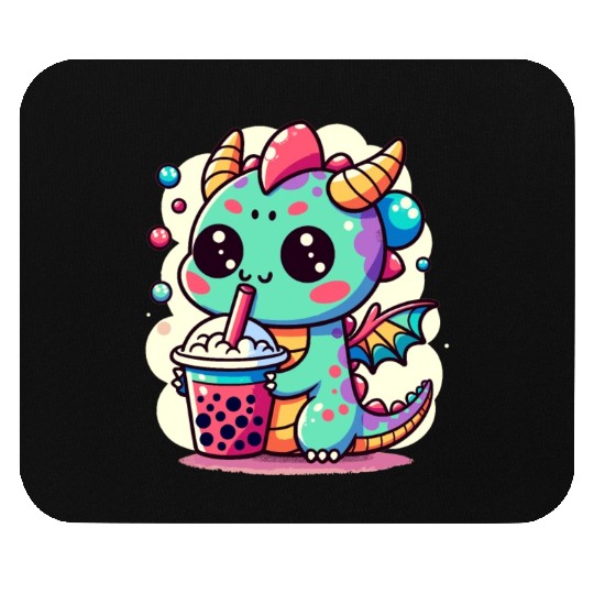 Boba Tea Dragon Kawaii Mouse Pads