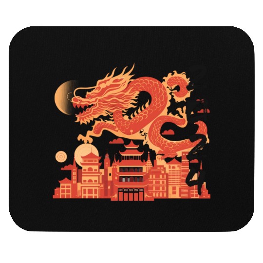 Year Of The Dragon Mouse Pads | chinese lanterns