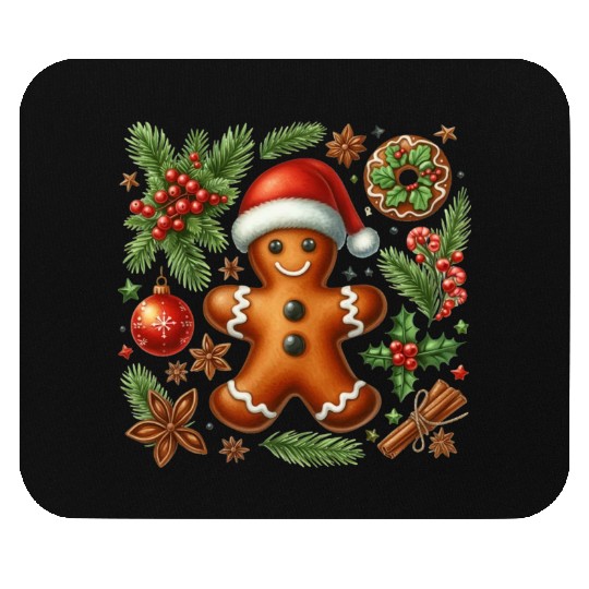 Christmas Cute Gingerbread Mouse Pads