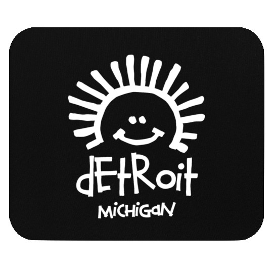 Detroit Michigan Sun Smiley Face Souvenirs Gifts Mouse Pads
