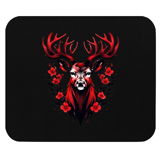 deer face cute fits winter Mouse Pads