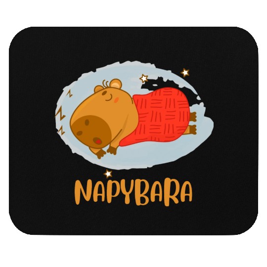 Sleepy Capybara Mouse Pads