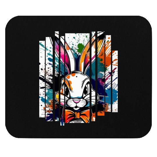 Rabbit Splash Painting Mouse Pads