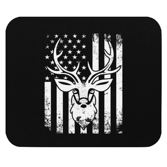 American Flag Deer Whisperer Mouse Pads