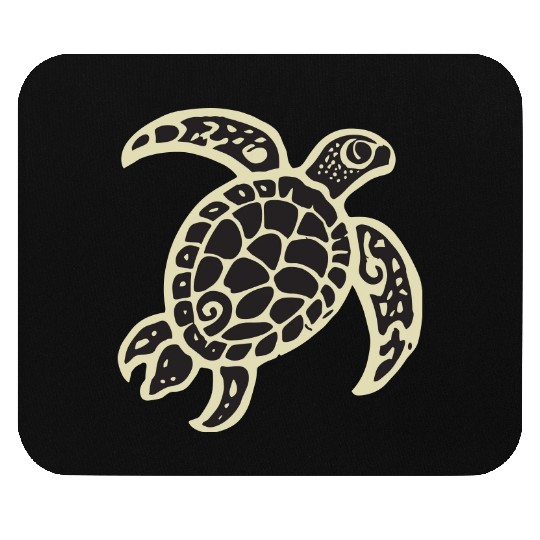 Sea Turtle Design 2 Color Vector Mouse Pads