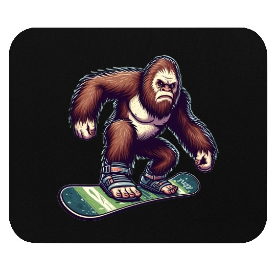 Bigfoot Snowboard Mouse Pads
