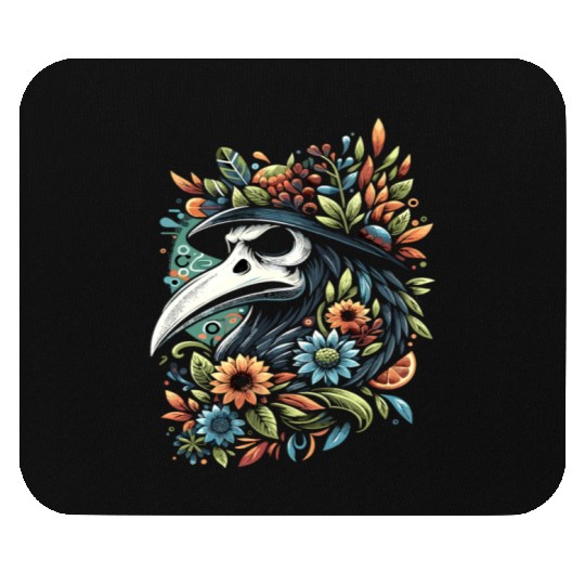 Spooky Halloween Horror Plague Doctor Black Death Mouse Pads