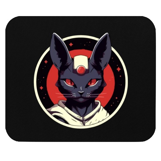 kawaii cat anime japanese retro men women Mouse Pads