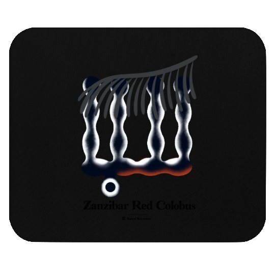 Bold monkey print "zanzibar red colobus" Mouse Pads