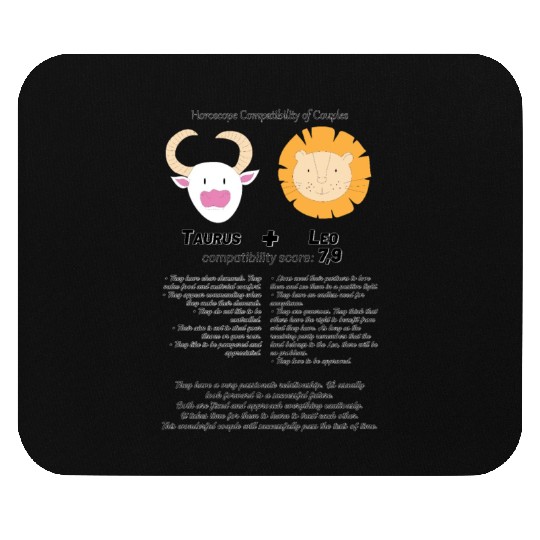 Couples: Taurus & Leo Mouse Pads