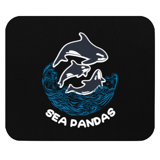 Sea Panda Orca Wild Panda Bamboo Mouse Pads