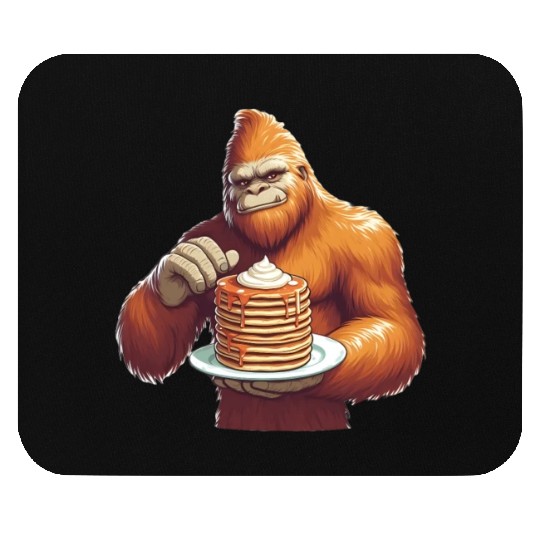 Proud Bigfoot with Pancake Tower Mouse Pads