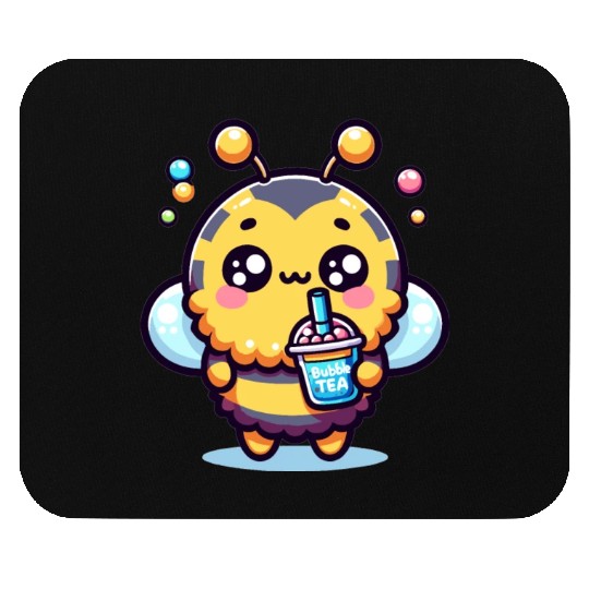 Adorable Kawaii Bee Cute Animal Boba Tea Bubble Mouse Pads