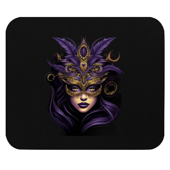 Mardi Gras Women Mardi Gras Mask Carnival Street Mouse Pads