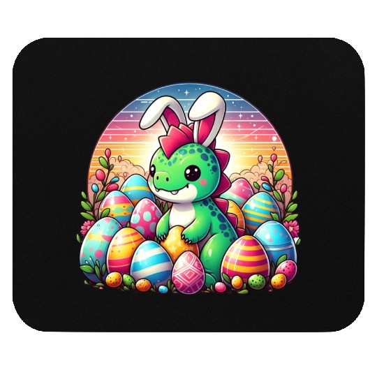 Dino bunny with easter eggs Mouse Pads