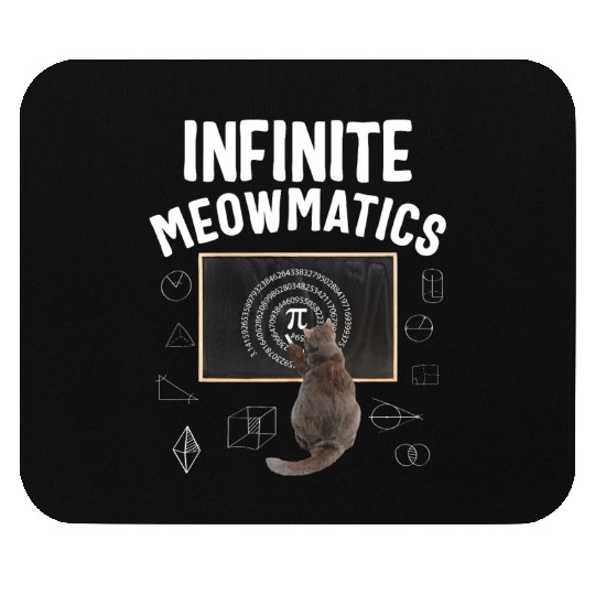 Pi Day Mouse Pads, Infinite Moewmatics Cat Scribbling