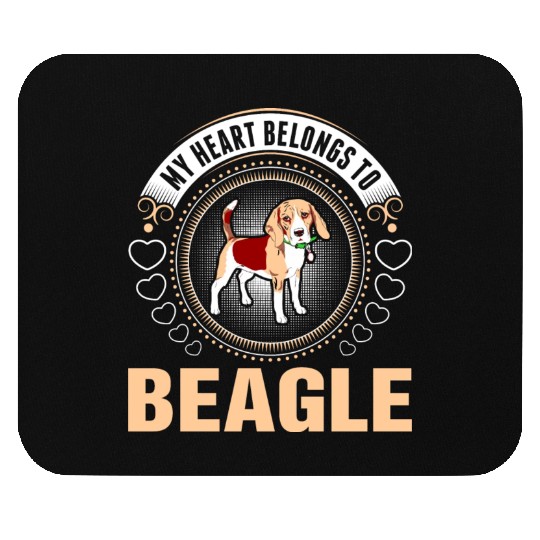 My Heart Belongs To Beagle Dog Mouse Pads