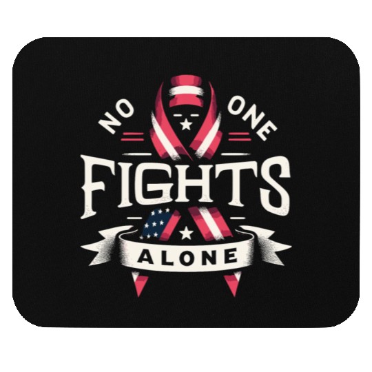 No One Fights Alone US Family Veteran Awareness Mouse Pads