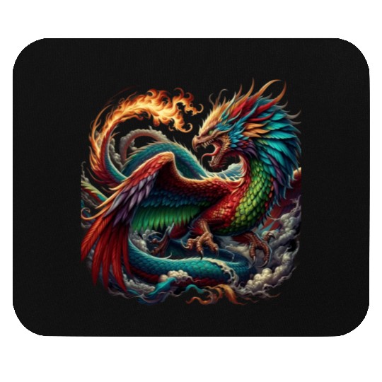 Aether s Embrace The Phoenix Dragon Mouse Pads
