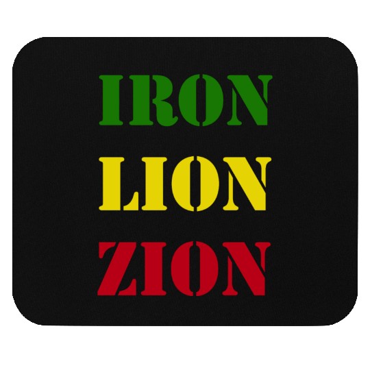 Iron Lion Zion, Jamaican Rasta Colors, Reggae Mouse Pads