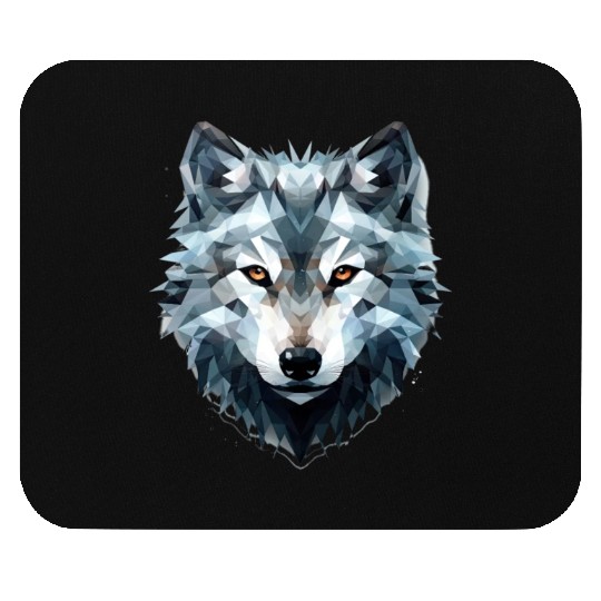Geometric Wolf Mouse Pads