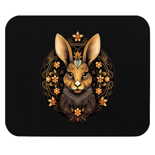 Easter Bunny Rabbit Mandala Arts Easter Day Mouse Pads
