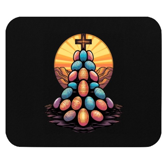 Christian Easter Day Cross Easter Egg Hunt Mouse Pads