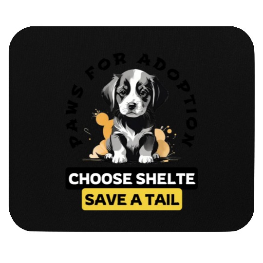 Paws for Adoption: Shelter Advocate Dog Graphic Mouse Pads