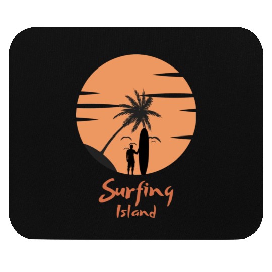 Surfing Island Mouse Pads