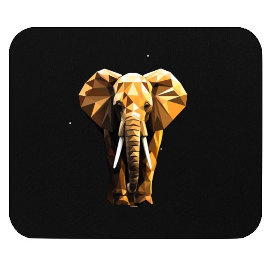 Geometric Style Elephant Mouse Pads