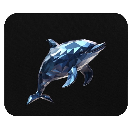 Geometric Style Dolphin Mouse Pads