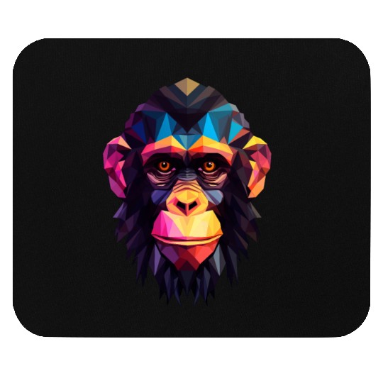 Geometric Style Chimpanzee Mouse Pads
